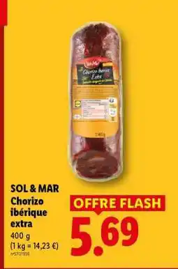 Lidl SOL & MAR Chorizo ibérique extra offre