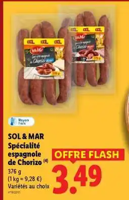 Lidl SOL & MAR Spécialité espagnole de Chorizo offre