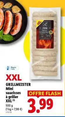 Lidl GRILLMEISTER Mini saucisses à griller XXL offre