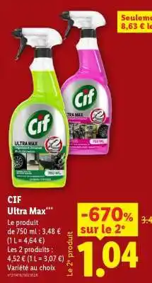 Lidl CIF Ultra Max offre