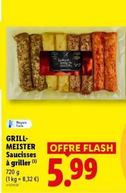 Lidl GRILL-MEISTER Saucisses à griller offre
