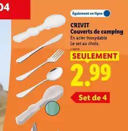 Lidl CRIVIT Couverts de camping offre