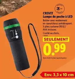 Lidl CRIVIT Lampe de poche à LED offre