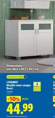 Lidl LIVARNO Meuble sous-vasque Basel offre