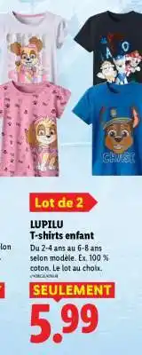 Lidl LUPILU T-shirts enfant offre