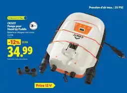 Lidl CRIVIT Pompe pour Stand Up Paddle offre