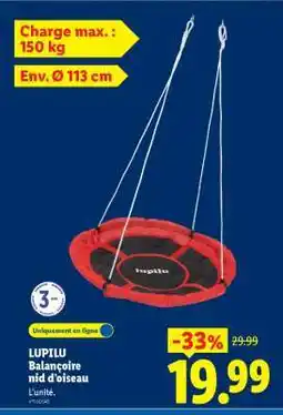 Lidl LUPILU Balançoire nid d'oiseau offre