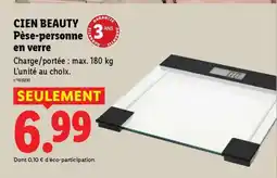 Lidl CIEN BEAUTY Pèse-personne en verre offre