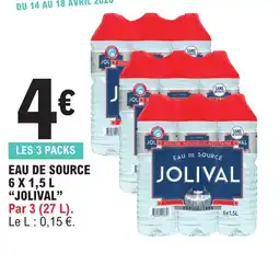 E.Leclerc Eau de source jolival offre