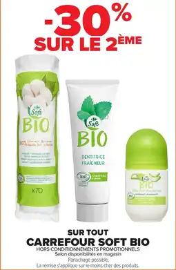 Carrefour Market Sur tout carrefour soft bio offre