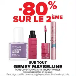 Carrefour Market Sur tout gemey maybelline offre
