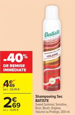 Carrefour Market Shampooing sec batiste offre