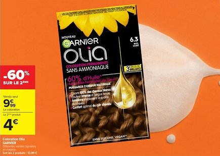 Carrefour Market Coloration olia garnier offre