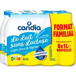 Carrefour Market Candia lait sans lactose format familial offre