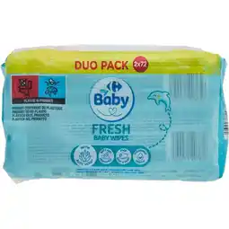 Carrefour Market Carrefour baby lingettes bébé duo pack offre
