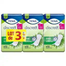 Carrefour Market Tena discreet protections hygiéniques lot de 3 offre