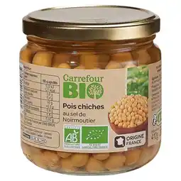 Carrefour Carrefour bio pois chiches au sel de noirmoutier offre