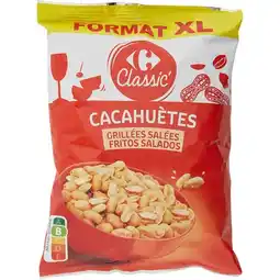 Carrefour Carrefour classic' cacahuètes grillées et salées format xl offre