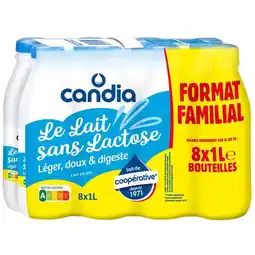 Carrefour Candia le lait sans lactose format familial offre