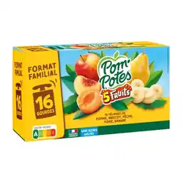 Carrefour Pom'potes compotes sans sucres ajoutés format familial offre