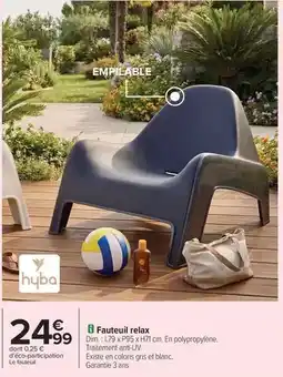 Carrefour Drive Hyba - fauteuil relax offre