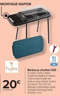 Carrefour Drive Barbecue charbon s20 offre