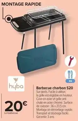 Carrefour Drive Hyba - barbecue charbon s20 offre