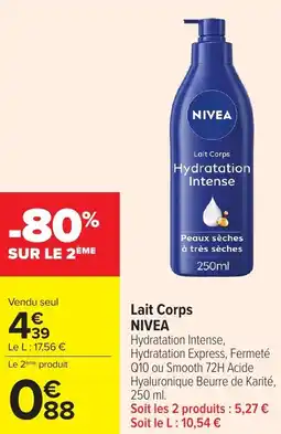 Carrefour Market Lait corps nivea offre