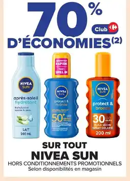 Carrefour Market Sur tout nivea sun offre