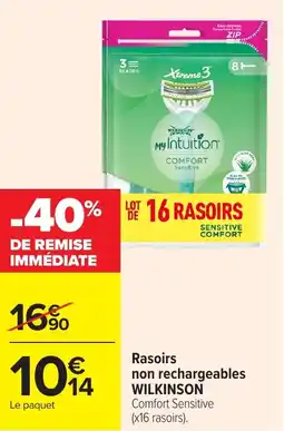 Carrefour Market Rasoirs non rechargeables wilkinson offre