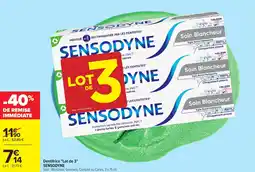 Carrefour Market Dentifrice lot de 3 sensodyne offre