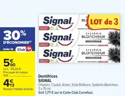 Carrefour Market Dentifrices signal offre