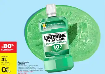 Carrefour Market Bain de bouche listerine offre
