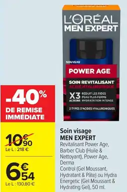 Carrefour Market Soin visage men expert offre