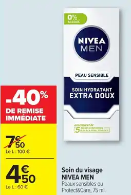 Carrefour Market Soin du visage nivea men offre