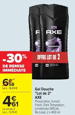 Carrefour Market Gel douche lot de 2 axe offre