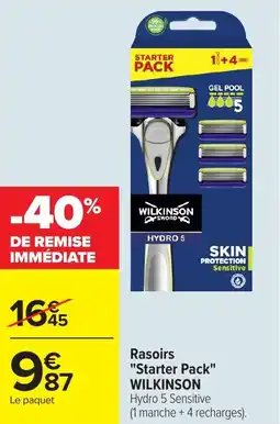 Carrefour Market Rasoirs starter pack wilkinson offre