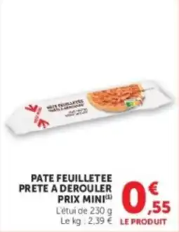 U Express Pate feuilletee prete a derouler prix mini offre