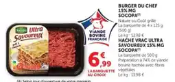 U Express Burger du chef 15% mg socopa offre