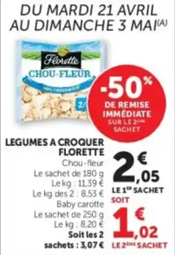 U Express Legumes a croquer florette offre