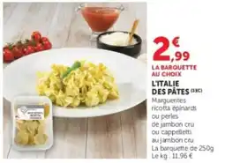 U Express L'italie des pâtes offre