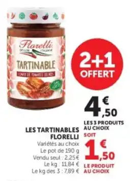 U Express Les tartinables florelli offre