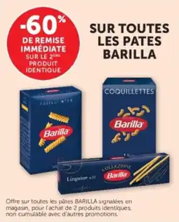 U Express Sur toutes les pates barilla offre