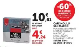 U Express Cafe moulu san marco offre