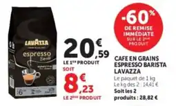 U Express Cafe en grains espresso barista lavazza offre