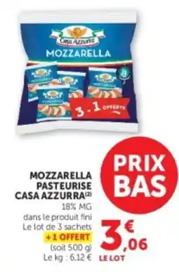 U Express Mozzarella pasteurise casa azzurra offre