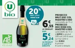 U Express Prosecco brut doc col maestro u bio offre