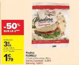 Carrefour Market Florelli - piadina offre