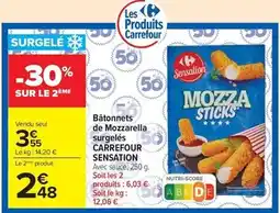 Carrefour Market Carrefour - bâtonnets de mozzarella surgelés offre