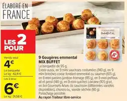 Carrefour Market Persil - 9 gougères emmental mix buffet offre
